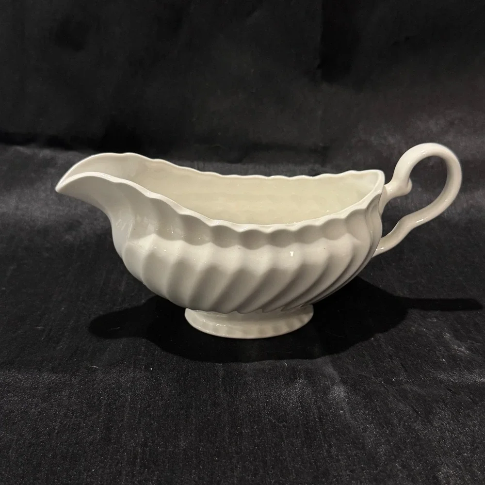 Vintage Johnson Brothers Regency Gravy Boat White Ironstone Made in England
